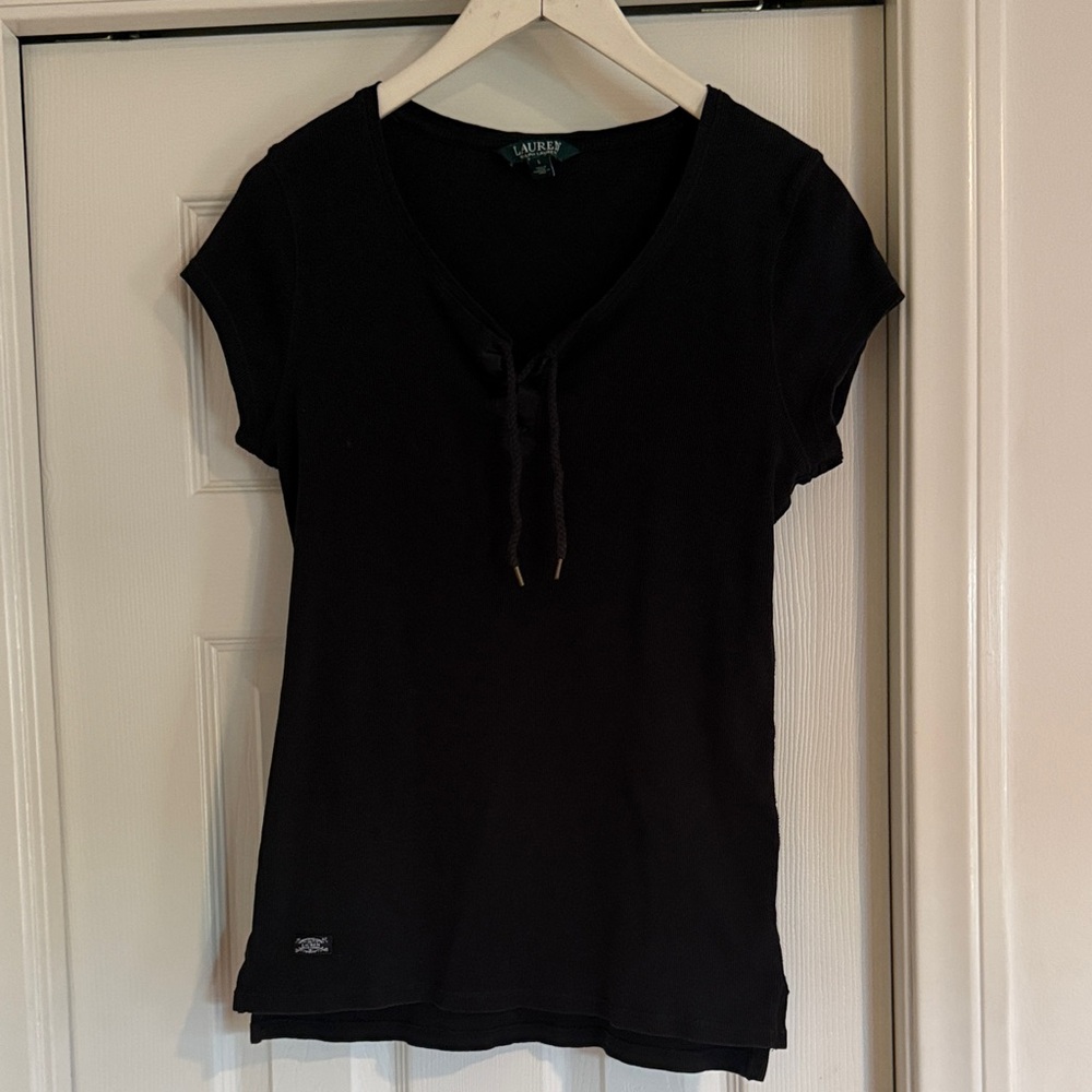 Lauren Ralph Lauren Black Short Sleeve Tee Vintage